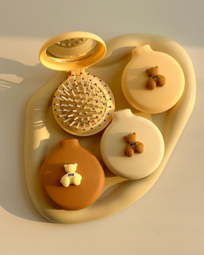 برس آینه دار تاشو خرسی