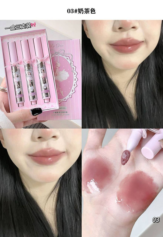 پک رژ براق دخترانه cappuvini مدل بالرین