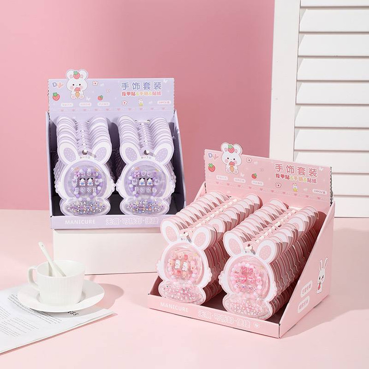 پک ست ناخن دستبند و استیکر کیوت دخترانه