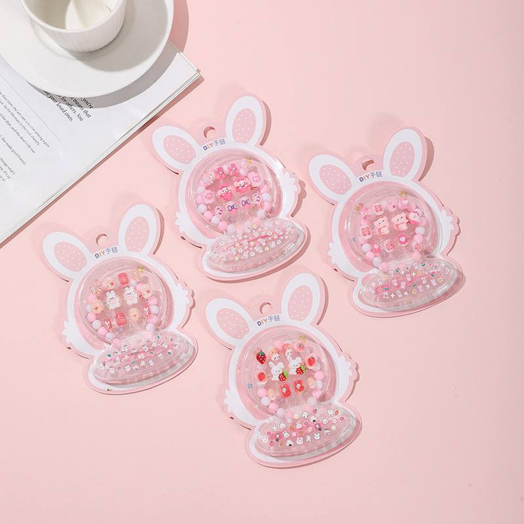 پک ست ناخن دستبند و استیکر کیوت دخترانه