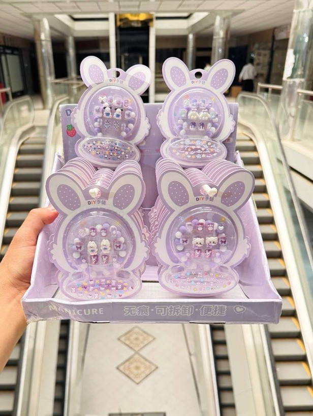 پک ست ناخن دستبند و استیکر کیوت دخترانه