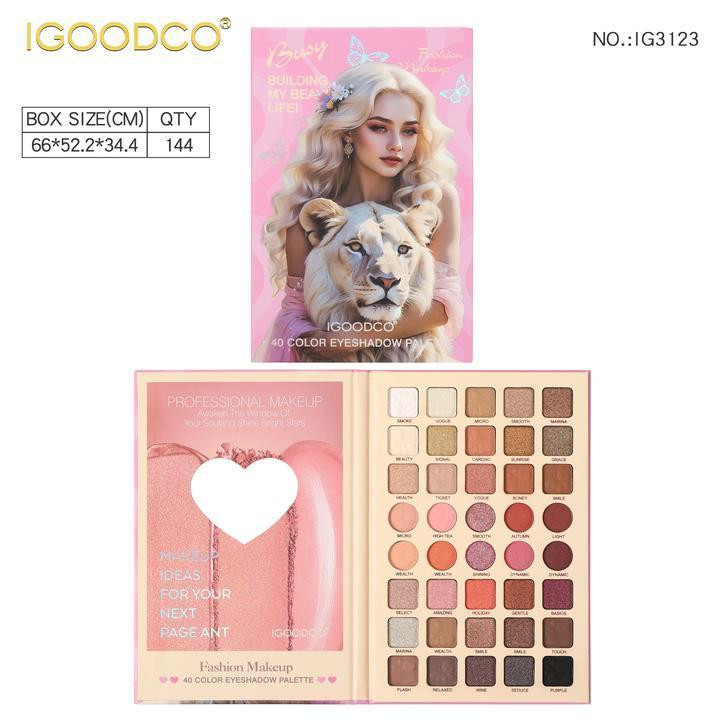 سایه چشم کتابی چهل رنگ طرح دختر و شیر IGOODCO