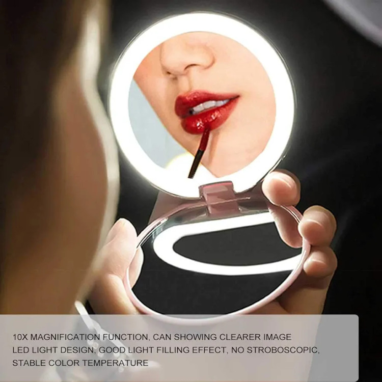 آینه آرایشی رینگ لایت دار کیفی